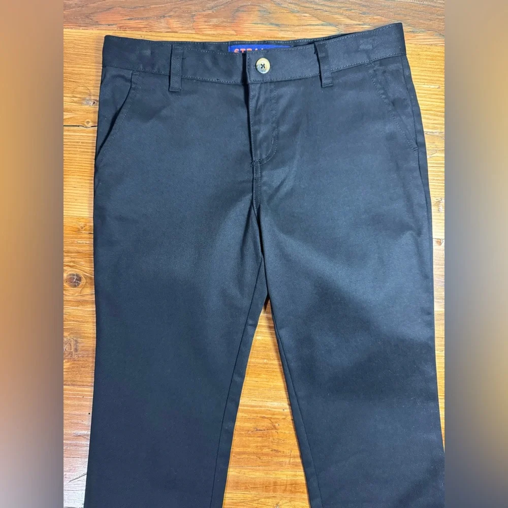 French Toast Boys School Uniform Straight‎ Fit Stretch Twill Pant Black Size 14